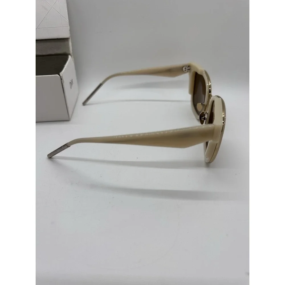 Christian Dior Very Dior 2N Ivory Sunglasses Brown Lenses w‎ Box Pouch